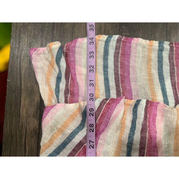 Rails Martina Avila Multicolored Stripe Magenta Mini Dress Size XS Linen Rayon - Picture 11 of 11